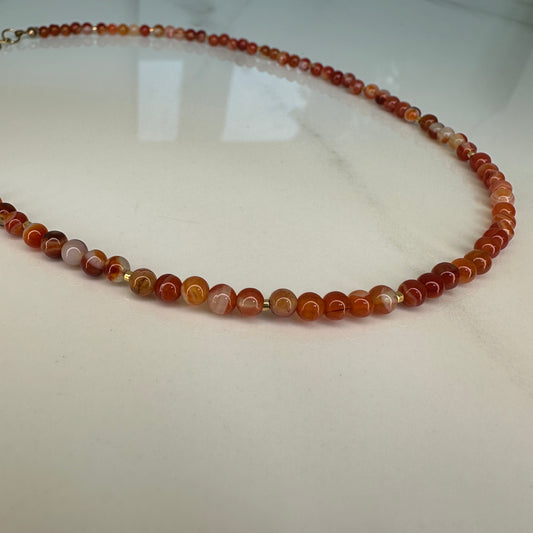 Red Lace Agate Necklace