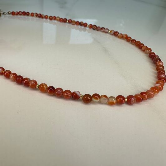 Red Lace Agate Necklace