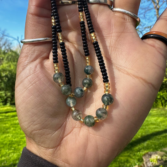 Moss Agate Anklet