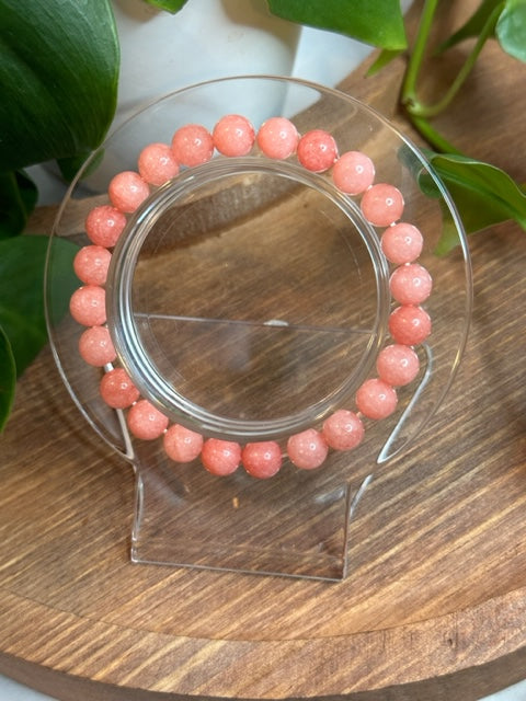 Pink Jade Bracelet (S)