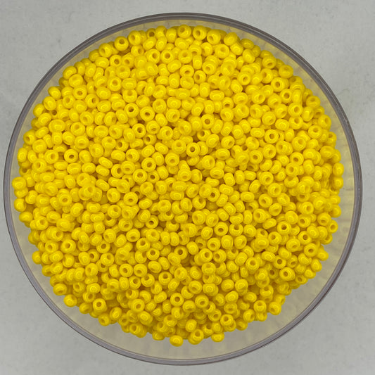 Dark Yellow Preciosa 8/0 Seed Beads